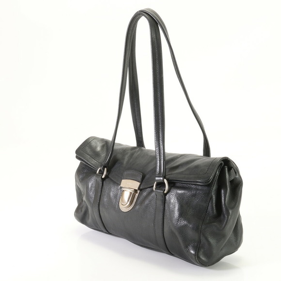 Prada Logo Triangle Leather Bag Shoulder - Picture 1 of 15